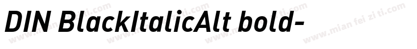 DIN BlackItalicAlt bold字体转换